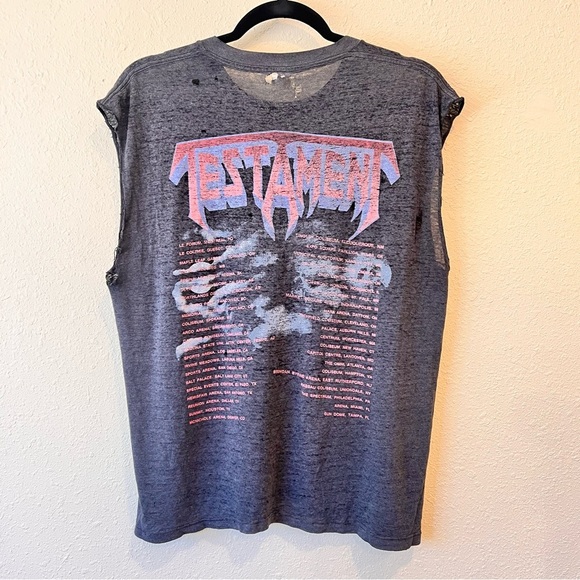 1990 Grunge Metal Testament "Malpractice" Tour Concert Band Tee Shirt Large - Picture 2 of 16